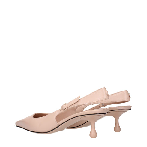 Jimmy Choo AMEL 50 Women's Pink Leather Slingback Heels - Women’s Pumps